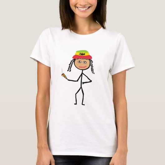 ラスタ・スティックウーマン Tシャツ (正面)