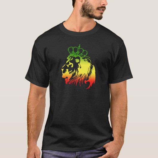 ラスタ　ユダのライオン | 赤金緑 Tシャツ (正面)