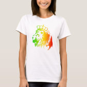 ラスタ ユダのライオン | 赤金緑 Tシャツ (正面)
