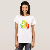 ラスタ ユダのライオン | 赤金緑 Tシャツ (正面フル)