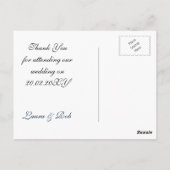 ラスチック結婚ス・サンキュー ポストカード (裏面)