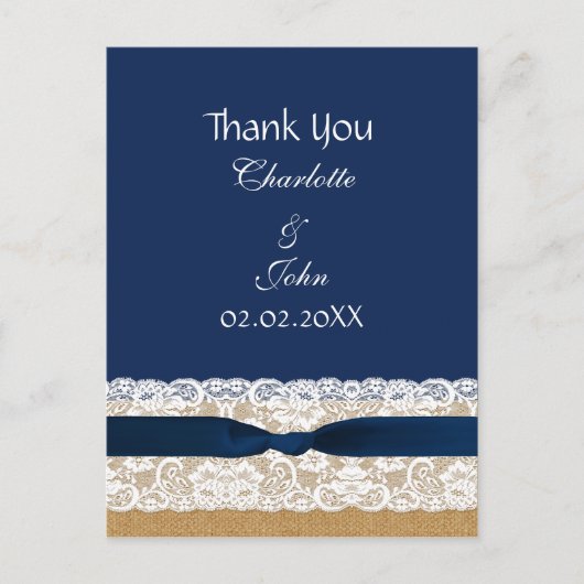 ラスチック結婚ス・サンキュー ポストカード (正面)