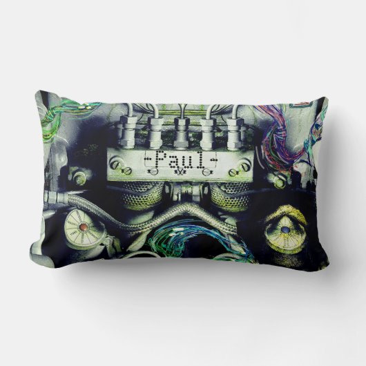 ラスティとモッシーのエンジン両面ディーゼルパンクTh ランバークッション (正面)