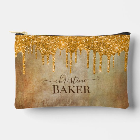 ラスティと金ゴールド アクセサリーポーチ (正面)