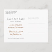 ラスティなスクリプト結婚の日救付の向上 案内ポストカード (裏面)