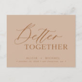 ラスティなスクリプト結婚の日救付の向上 案内ポストカード (正面)