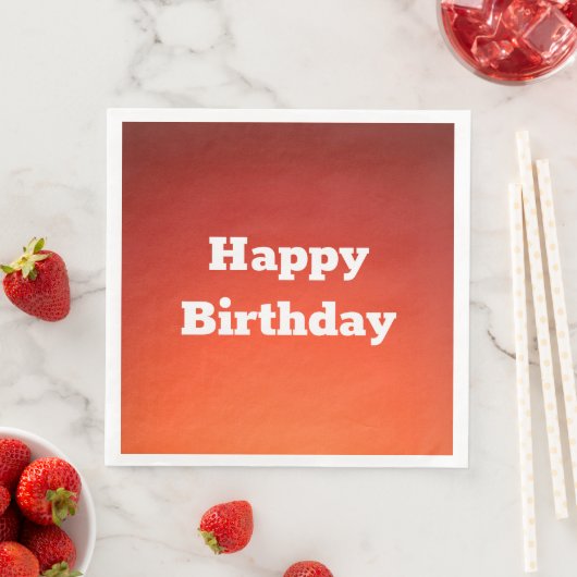 ラスティオレンジハッピーバースデー紙ナプキンス (インサイチュ)