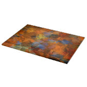 ラスティオレンジモダン抽象デザイン カッティングボード (角)