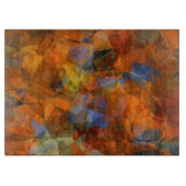 ラスティオレンジモダン抽象デザイン カッティングボード (正面)