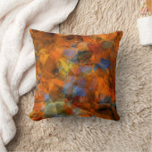 ラスティオレンジモダン抽象デザイン クッション (ブランケット)