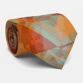 ラスティオレンジモダン抽象デザイン ネクタイ (ロール)
