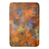 ラスティオレンジモダン抽象デザイン バスマット (正面縦)