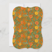 ラスティオレンジ ウェディング ヴィンテージ フラワーズ 招待状 (裏面)