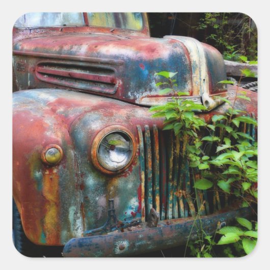 ラスティオールドアンティークトラック スクエアシール (正面)