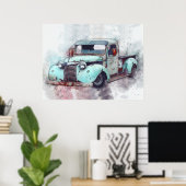 ラスティオールドトラックヴィンテージ ポスター (ホームオフィス)