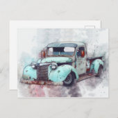 ラスティオールドトラックヴィンテージ ポストカード (正面/裏面)