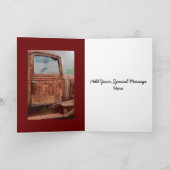 ラスティオールドトラック男らし誕生日カード カード (内部)