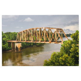 ラスティオールド鉄道ブリッジチャタフーチリバー メタルプリント