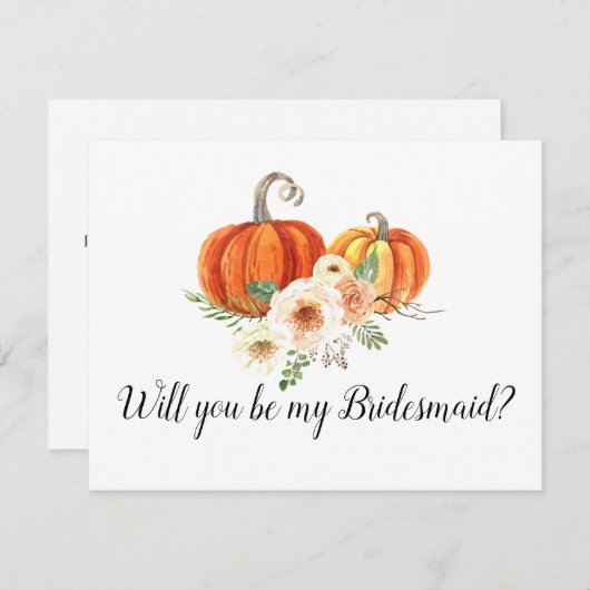 ラスティカ·カボチャが俺の花嫁の付き添いになる サンキューカード (正面/裏面)