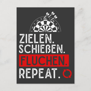 ラスティガーダーツースプルックDartscheibe Probleme Darts Ma ポストカード