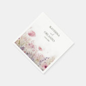 ラスティックで落ち着いた冬の野の花の草原の結婚式 スタンダードカクテルナプキン (角)