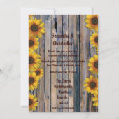 ラスティックなひまわりウェディングフォト招待状 招待状 (正面)