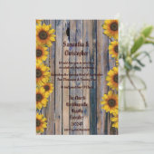 ラスティックなひまわりウェディングフォト招待状 招待状 (スタンド正面)