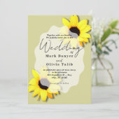 ラスティックなひまわりウェディング招待状 招待状 (スタンド正面)