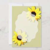 ラスティックなひまわりウェディング招待状 招待状 (裏面)