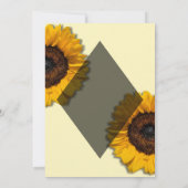 ラスティックなひまわりウェディング招待状 招待状 (裏面)
