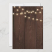 ラスティックなひまわりストリングライトエンゲージパーティー 招待状 (裏面)