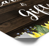 ラスティックなひまわりストリングライト カード＆ギフト ポスター (角)