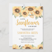 ラスティックなひまわりベイビーシャワー招待状 招待状 (正面)