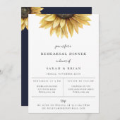 ラスティックなひまわり ウェディング リハーサル ディナー 案内状 (正面/裏面)