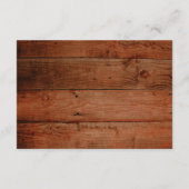 ラスティックなひまわり 秋の結婚式 披露宴カード エンクロージャーカード (裏面)