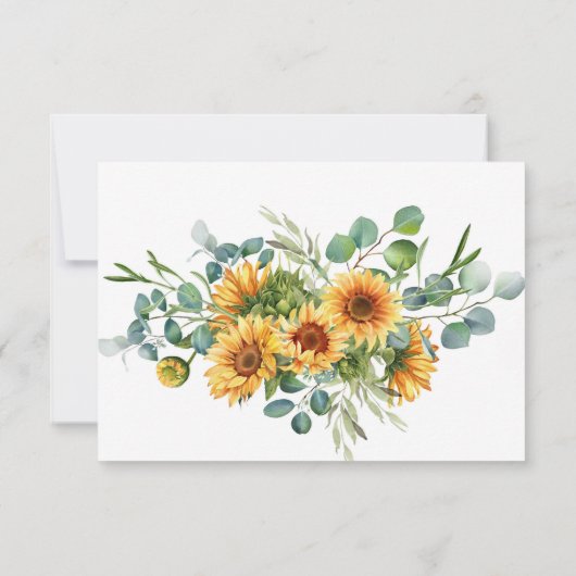 ラスティックなひまわり 秋の色 受付案内 招待状 (裏面)