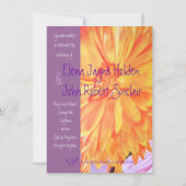 ラスティックなカントリー フローラルが好きなウェディング 招待状 (裏面)