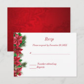 ラスティックなクリスマスウェディングの招待状 出欠カード (正面/裏面)