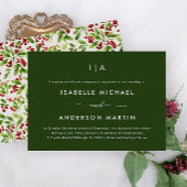 ラスティックなクリスマスウェディンググリーン 招待状