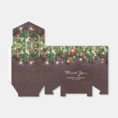 ラスティックなクリスマスホリデーウェディング フェイバーボックス (折り畳みなし)