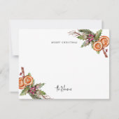 ラスティックなクリスマスリース ノートカード (正面)