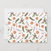 ラスティックなクリスマスリース ノートカード (裏面)