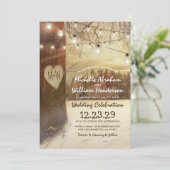 ラスティックなクリスマス・ウィンターウェディング 招待状 (スタンド正面)