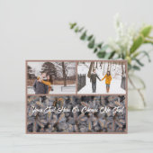 ラスティックなクリスマス エレガントな冬至の森 シーズンカード (スタンド正面)