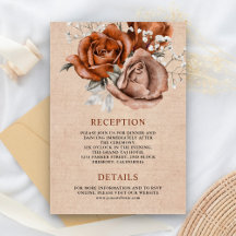 ラスティックなジュートのバラのテラコッタの結婚式の詳細