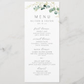 ラスティックなユーカリグリーンのボヘミアンベディング メニュー (正面)