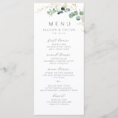 ラスティックなユーカリグリーンのボヘミアンベディング メニュー (正面)