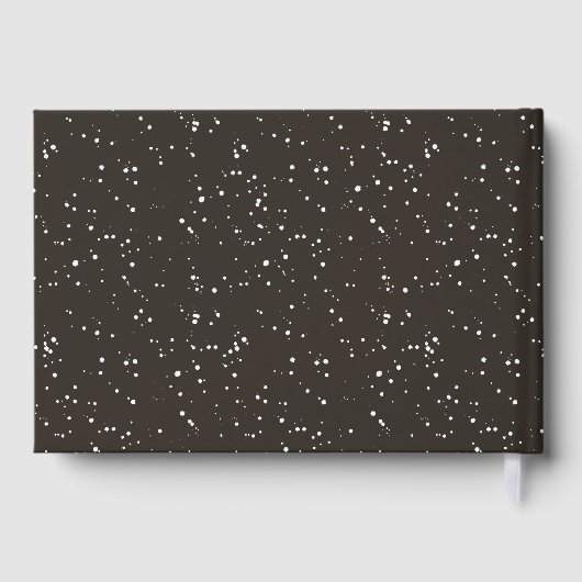 ラスティックな冬の山のウェディングゲスト ゲストブック (裏面)