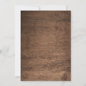 ラスティックな冬の食飲結婚式 ウェディング 招待状 (裏面)