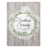 ラスティックな南部の水彩コットン&ボタニカル ノートブック (正面)